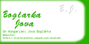 boglarka jova business card